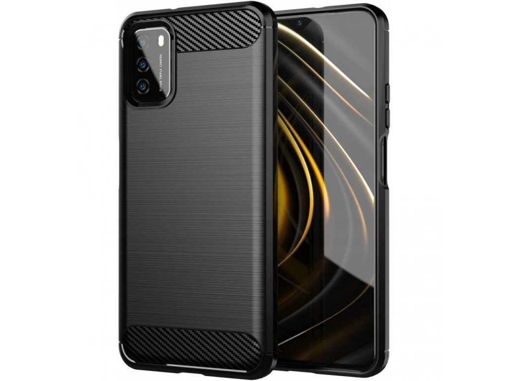 Carbon Case elastické pouzdro Xiaomi Poco M3 czarny