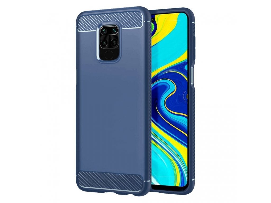 Carbon Case elastické pouzdro Xiaomi Redmi 10X 4G / Xiaomi Redmi Note 9 modré