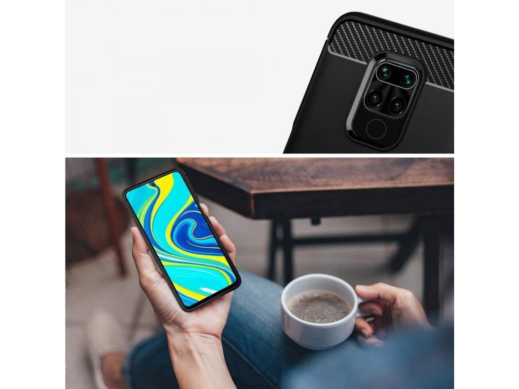 Carbon Case elastické pouzdro Xiaomi Redmi 10X 4G / Xiaomi Redmi Note 9 modré