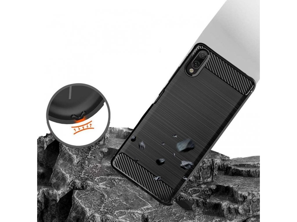 Carbon Case elastické pouzdro Xiaomi Redmi 7A černé