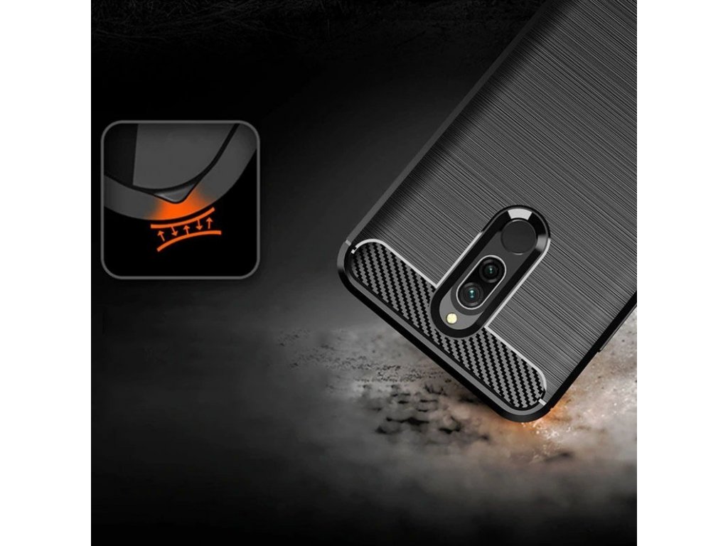 Carbon Case elastické pouzdro Xiaomi Redmi 8 černé