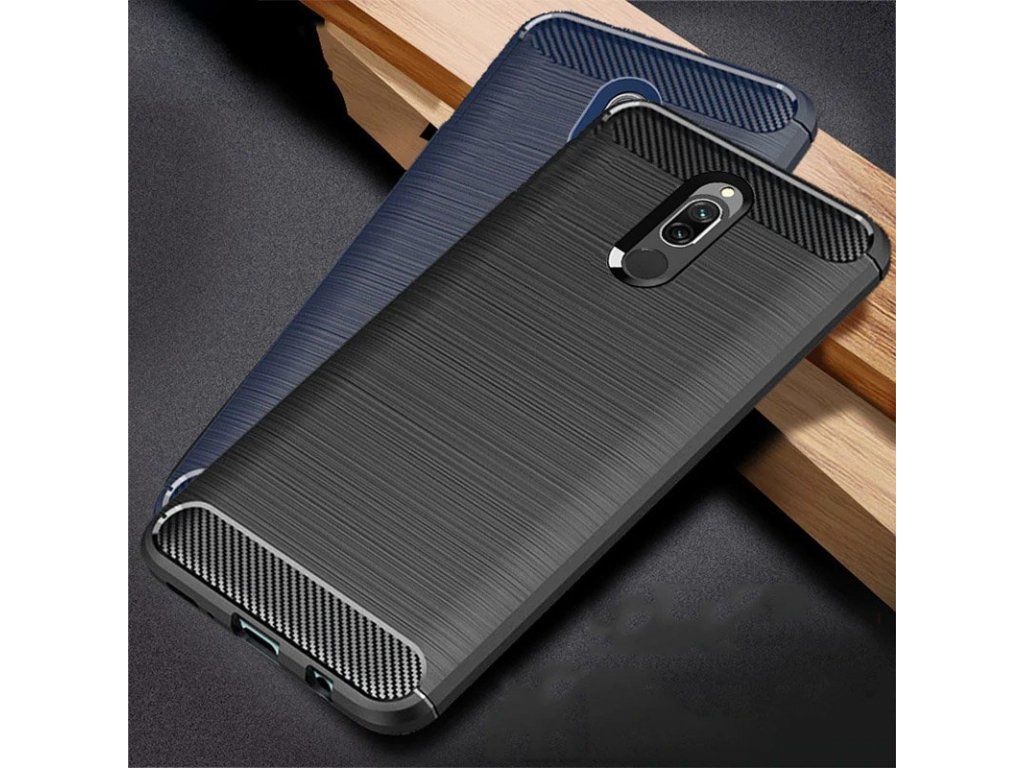 Carbon Case elastické pouzdro Xiaomi Redmi 8 černé