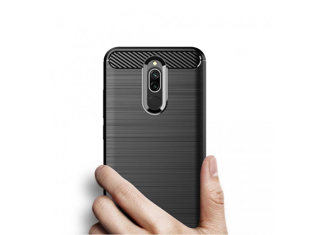 Carbon Case elastické pouzdro Xiaomi Redmi 8 černé