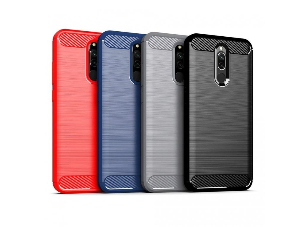 Carbon Case elastické pouzdro Xiaomi Redmi 8 černé