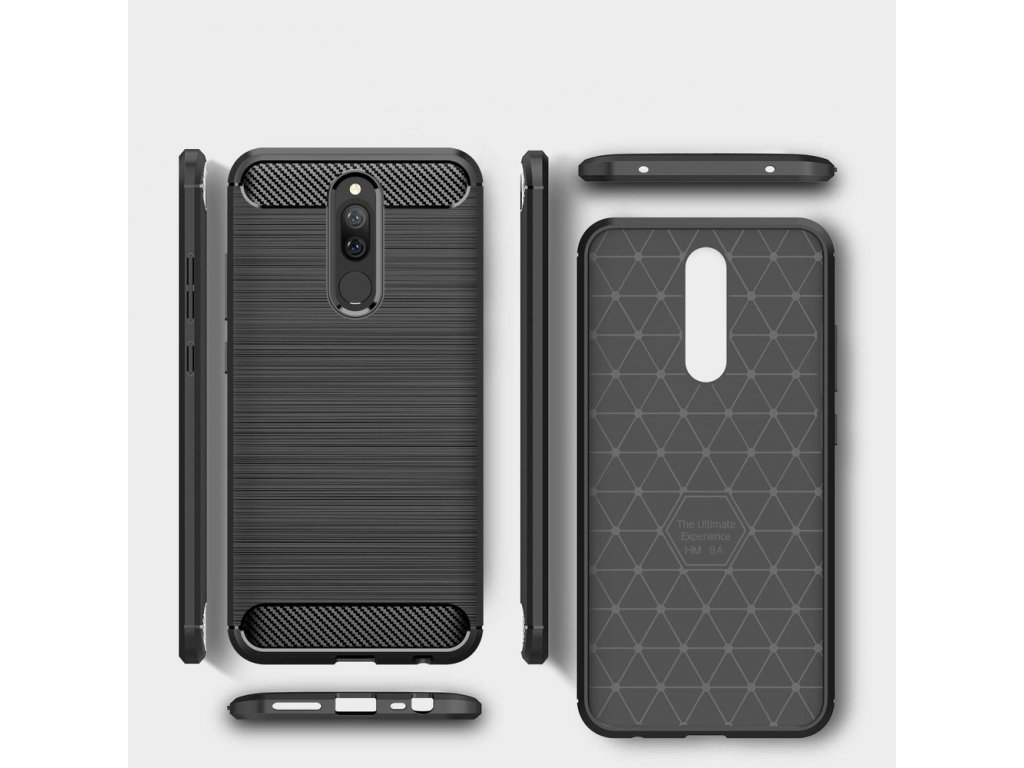 Carbon Case elastické pouzdro Xiaomi Redmi 8A černé