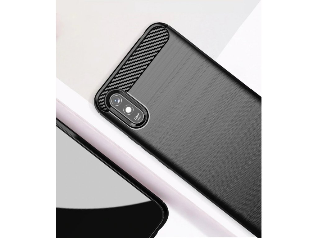 Carbon Case elastické pouzdro Xiaomi Redmi 9A černé