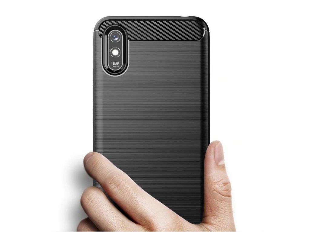 Carbon Case elastické pouzdro Xiaomi Redmi 9A černé