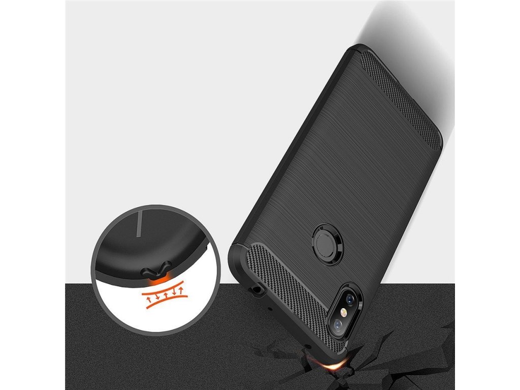 Carbon Case elastické pouzdro Xiaomi Redmi Note 6 Pro černé