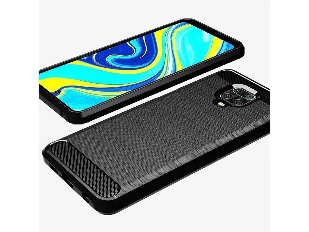 Carbon Case elastické pouzdro Xiaomi Redmi Note 9 Pro / Redmi Note 9S černé