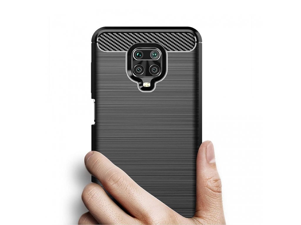 Carbon Case elastické pouzdro Xiaomi Redmi Note 9 Pro / Redmi Note 9S černé