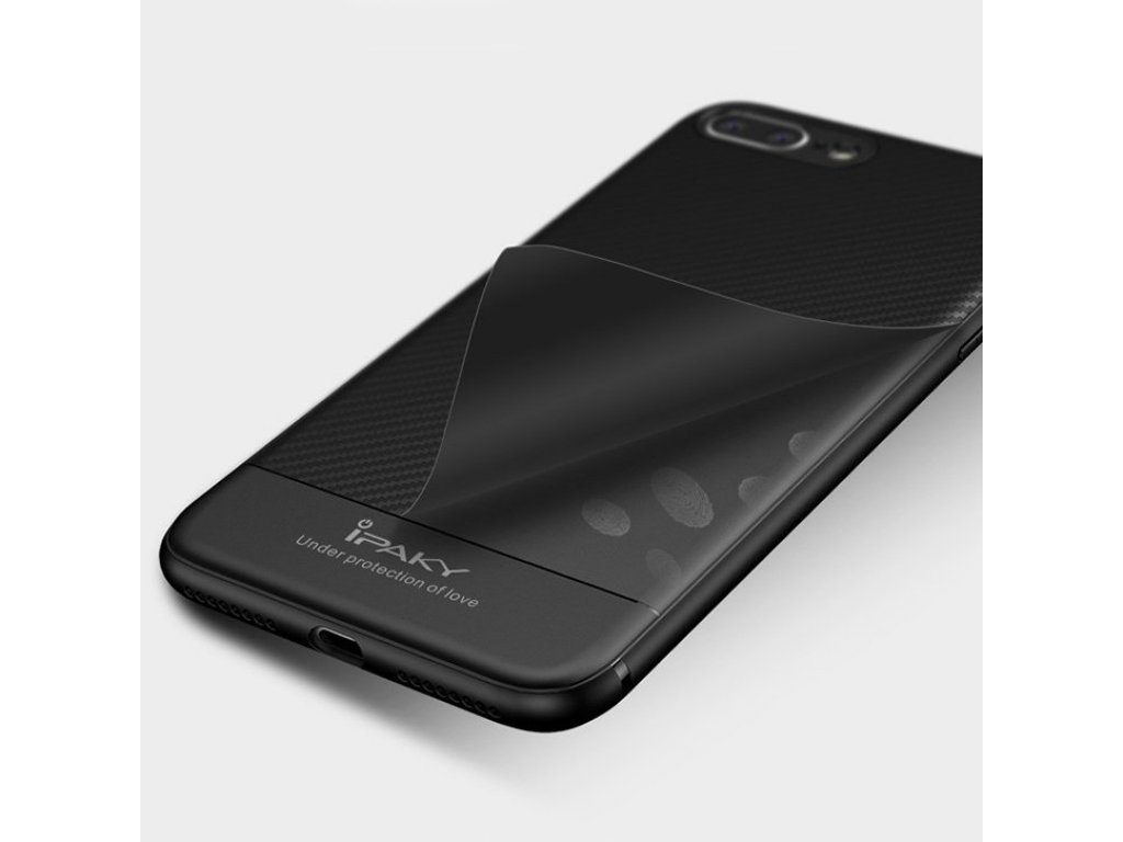 Carbon Fiber elastické pouzdro iPhone X modré