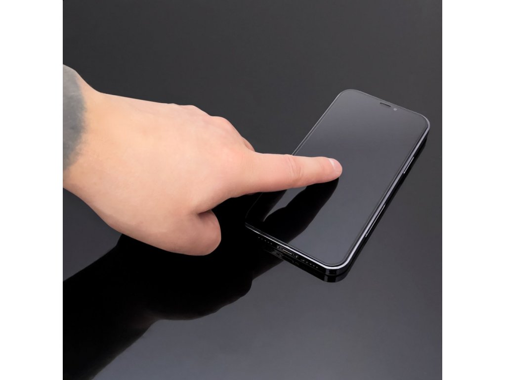 Celoplošné lepené tvrzené sklo 9H s černým rámečkem pro Motorola Moto G72