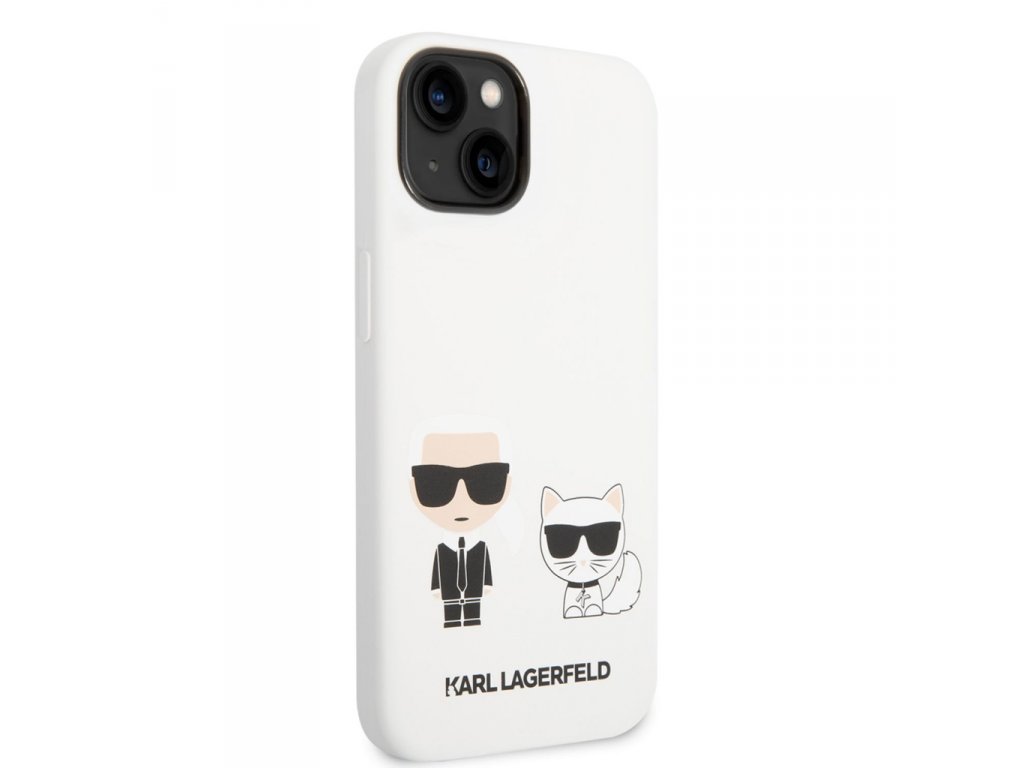 Choupette Liquid Silicone Zadní Kryt pro iPhone 14 - bílé