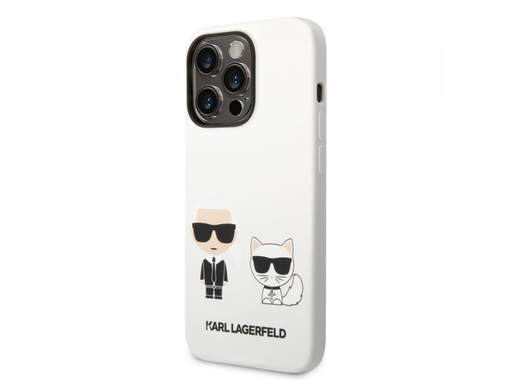 Choupette Liquid Silicone Zadní Kryt pro iPhone 14 Pro Max - bílé