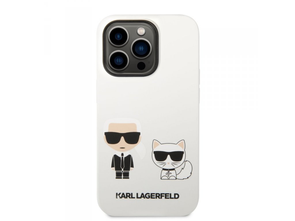 Choupette Liquid Silicone Zadní Kryt pro iPhone 14 Pro Max - bílé