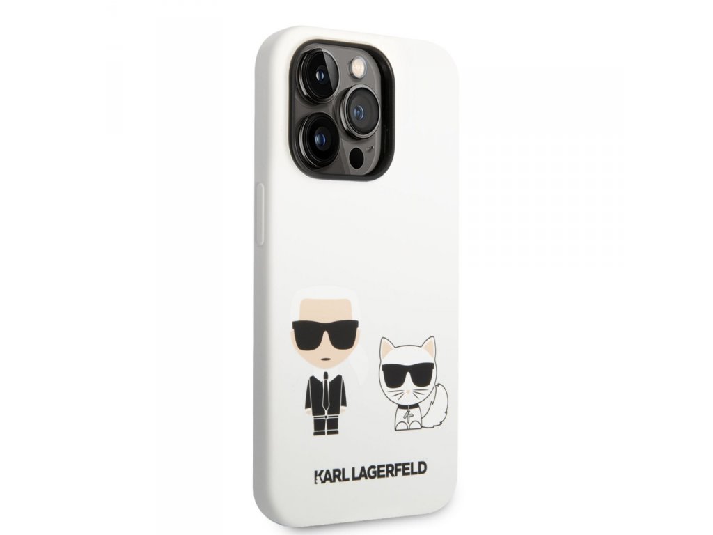 Choupette Liquid Silicone Zadní Kryt pro iPhone 14 Pro Max - bílé