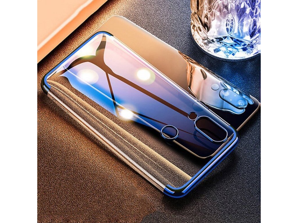 Clear Color case gelové pouzdro s metalickým rámem Huawei P Smart 2019 černé