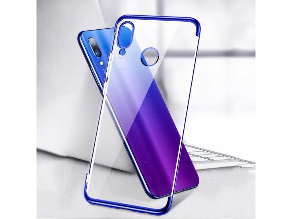 Clear Color case gelové pouzdro s metalickým rámem Huawei P Smart 2019 černé