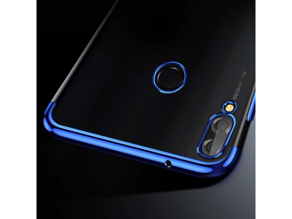 Clear Color case gelové pouzdro s metalickým rámem Huawei P Smart 2019 černé