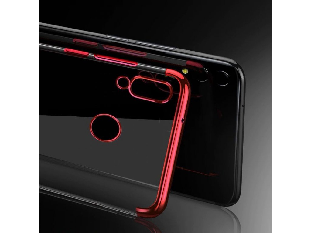 Clear Color case gelové pouzdro s metalickým rámem Huawei P Smart 2019 černé