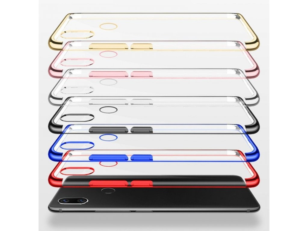 Clear Color case gelové pouzdro s metalickým rámem Huawei P Smart Pro / Huawei Y9s černé