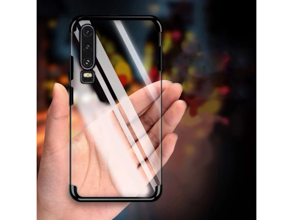 Clear Color case gelové pouzdro s metalickým rámem Huawei P Smart Pro / Huawei Y9s černé