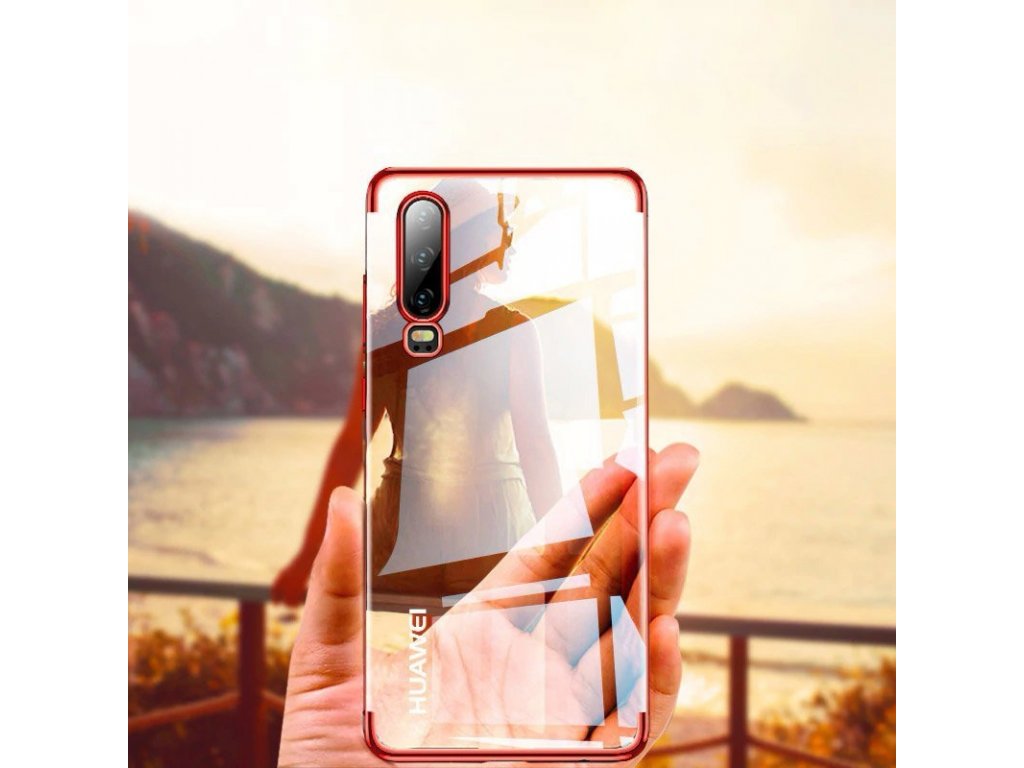 Clear Color case gelové pouzdro s metalickým rámem Huawei P Smart Pro / Huawei Y9s červené