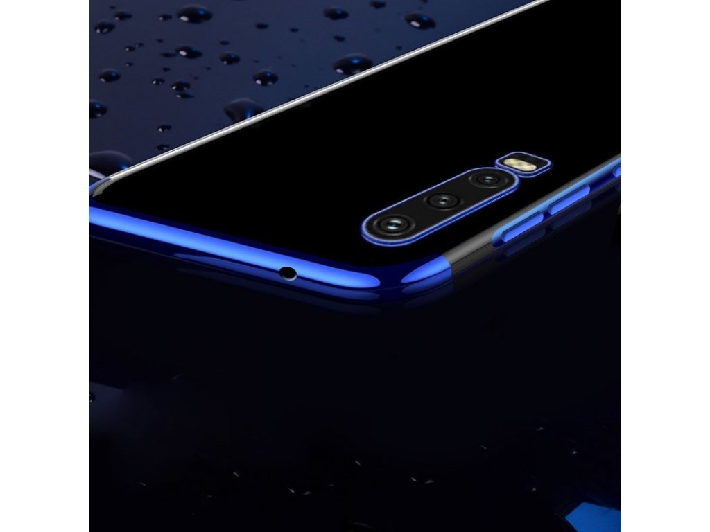 Clear Color case gelové pouzdro s metalickým rámem Huawei P Smart Pro / Huawei Y9s modré