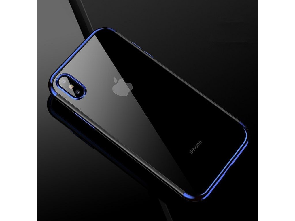 Clear Color case gelové pouzdro s metalickým rámem iPhone XS / iPhone X červené