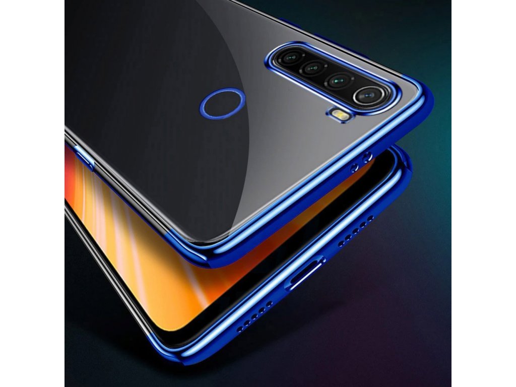 Clear Color case gelové pouzdro s metalickým rámem Motorola G8 Plus červené