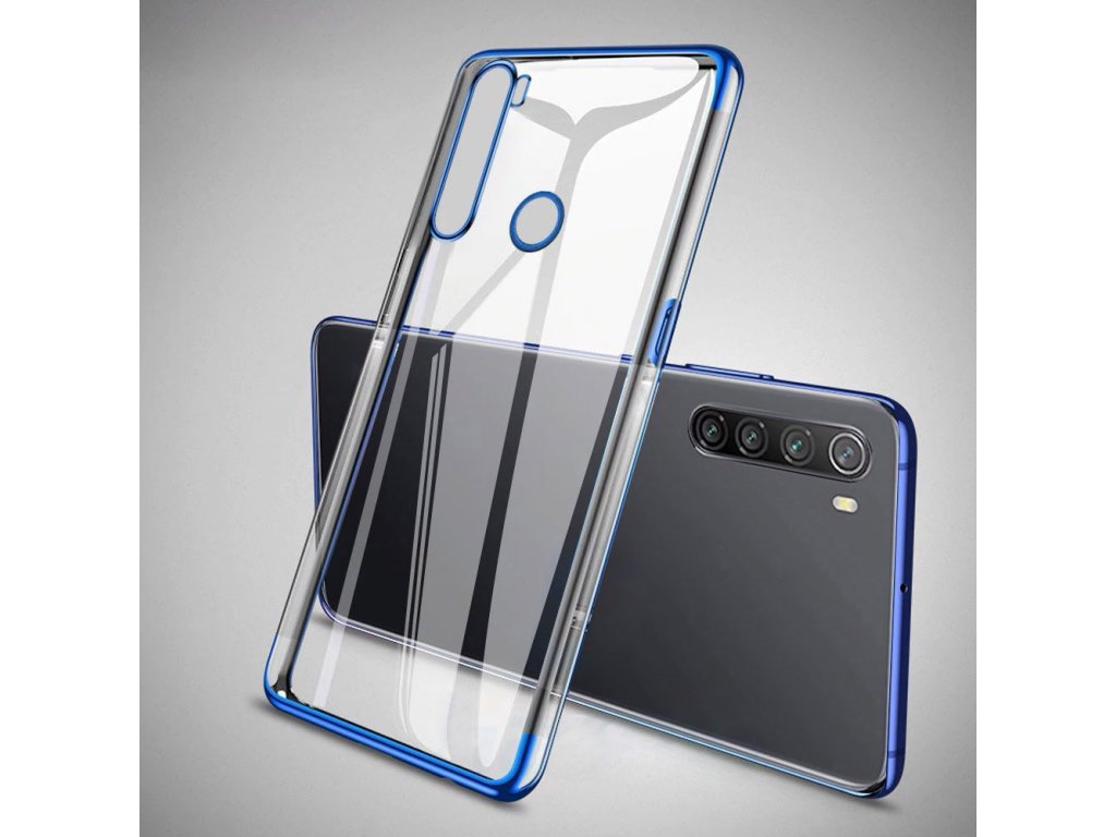 Clear Color case gelové pouzdro s metalickým rámem Motorola G8 Plus červené