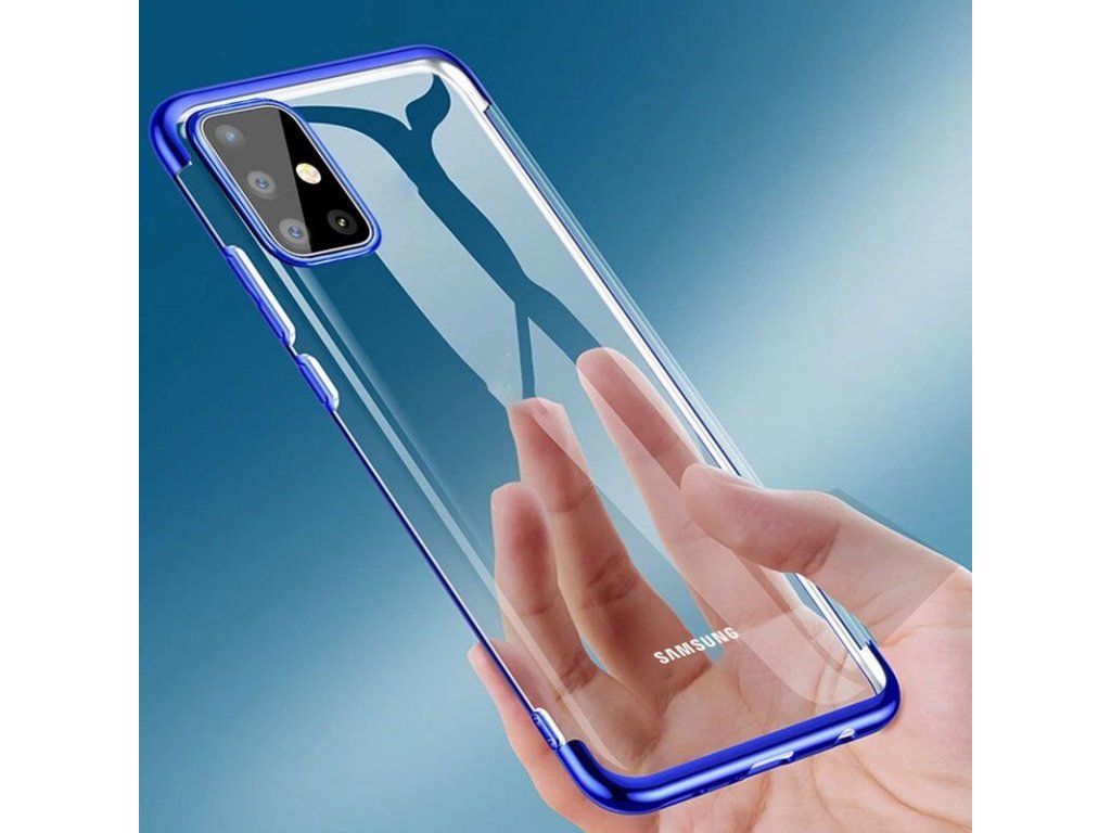 Clear Color case gelové pouzdro s metalickým rámem Samsung Galaxy A71 černé