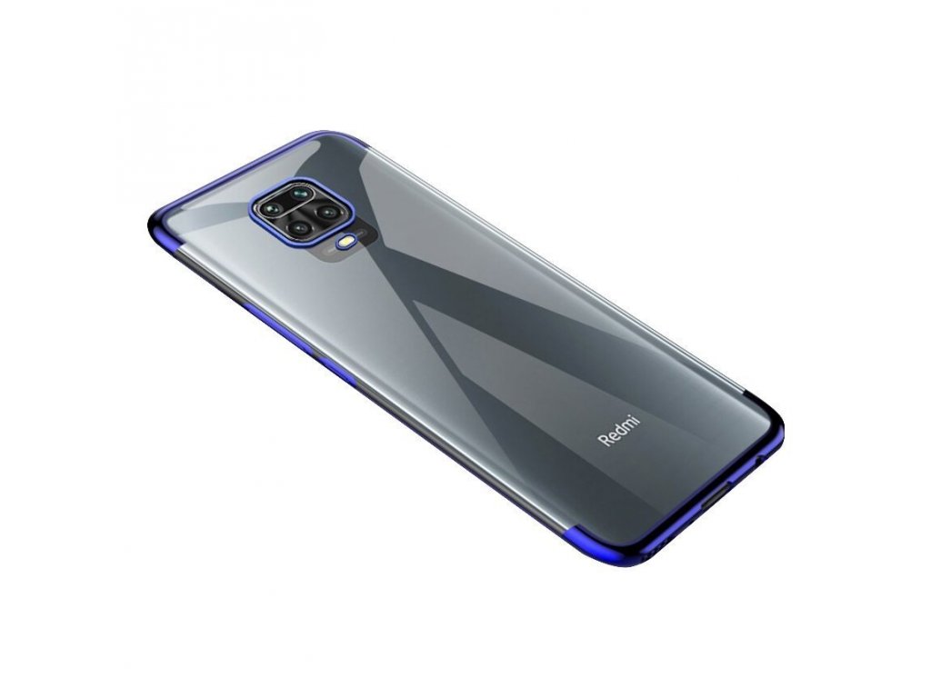 Clear Color case gelové pouzdro s metalickým rámem Xiaomi Redmi 10X 4G / Xiaomi Redmi Note 9 modré