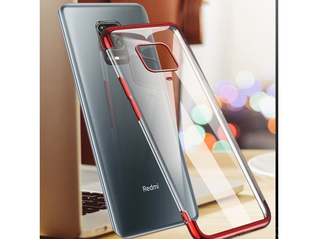 Clear Color case gelové pouzdro s metalickým rámem Xiaomi Redmi 10X 4G / Xiaomi Redmi Note 9 modré