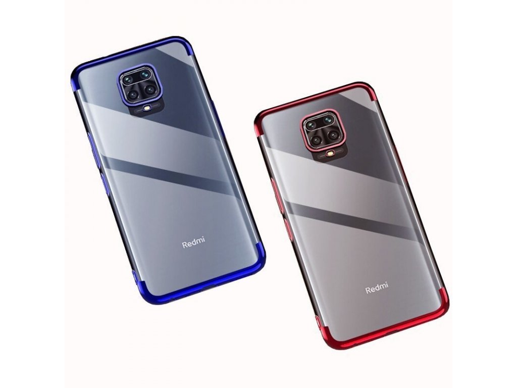 Clear Color case gelové pouzdro s metalickým rámem Xiaomi Redmi 10X 4G / Xiaomi Redmi Note 9 modré