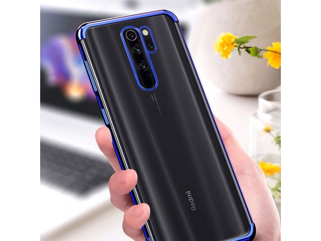 Clear Color case gelové pouzdro s metalickým rámem Xiaomi Redmi 9 červené