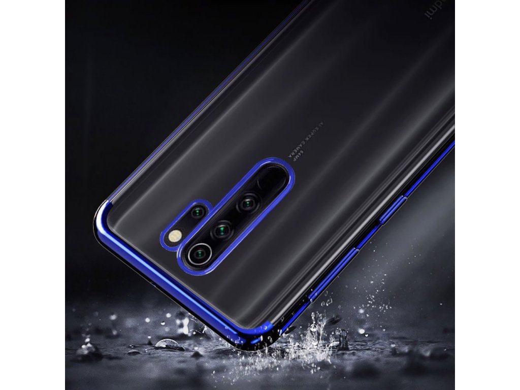 Clear Color case gelové pouzdro s metalickým rámem Xiaomi Redmi 9 červené