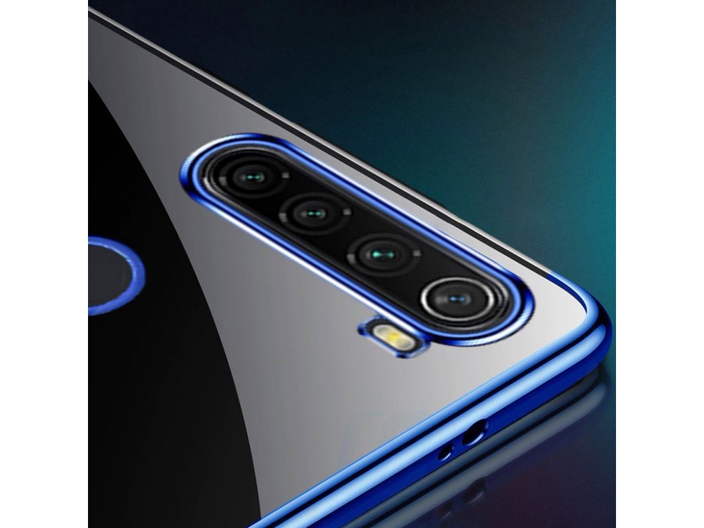 Clear Color case gelové pouzdro s metalickým rámem Xiaomi Redmi Note 8T modré