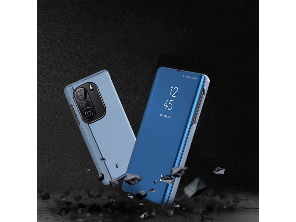 Clear View Case flipové pouzdro Xiaomi Redmi K40 Pro+ / K40 Pro / K40 / Poco F3 modré