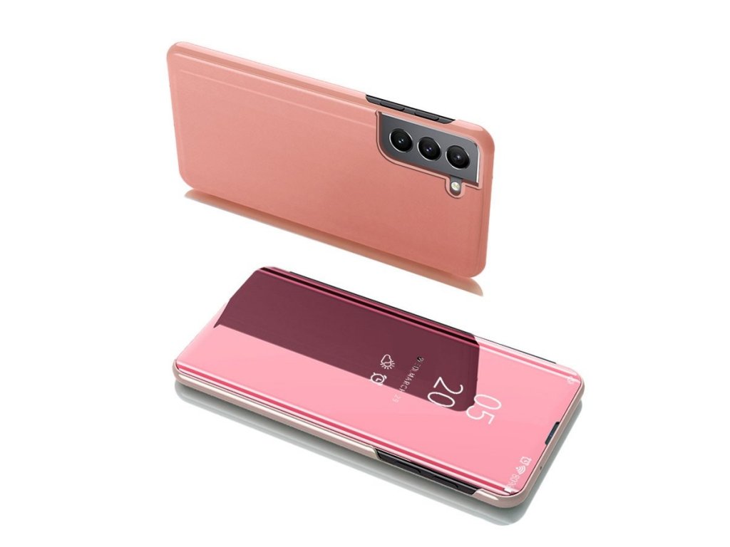 Knížkové pouzdro Clear View Case pro Samsung Galaxy S22 Plus - růžové