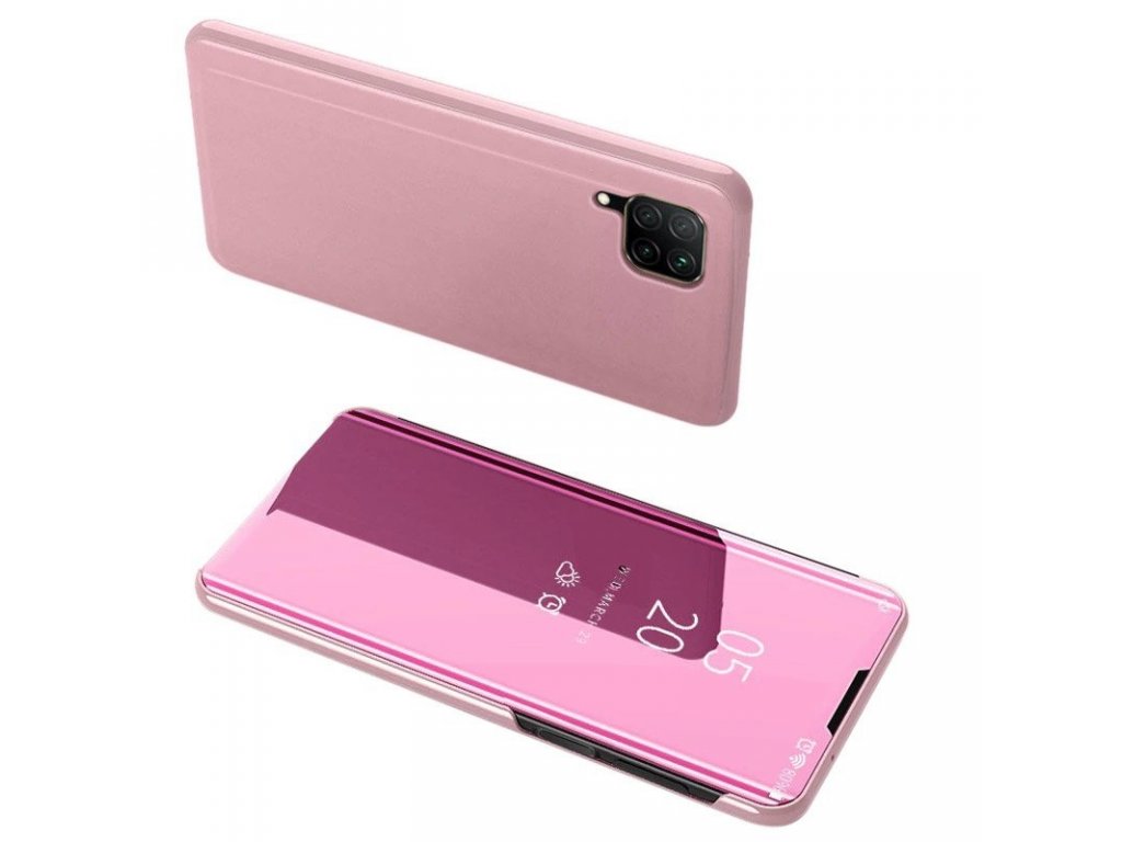 Clear View Case pouzdro s klapkou Huawei P40 Lite / Nova 7i / Nova 6 SE růžové