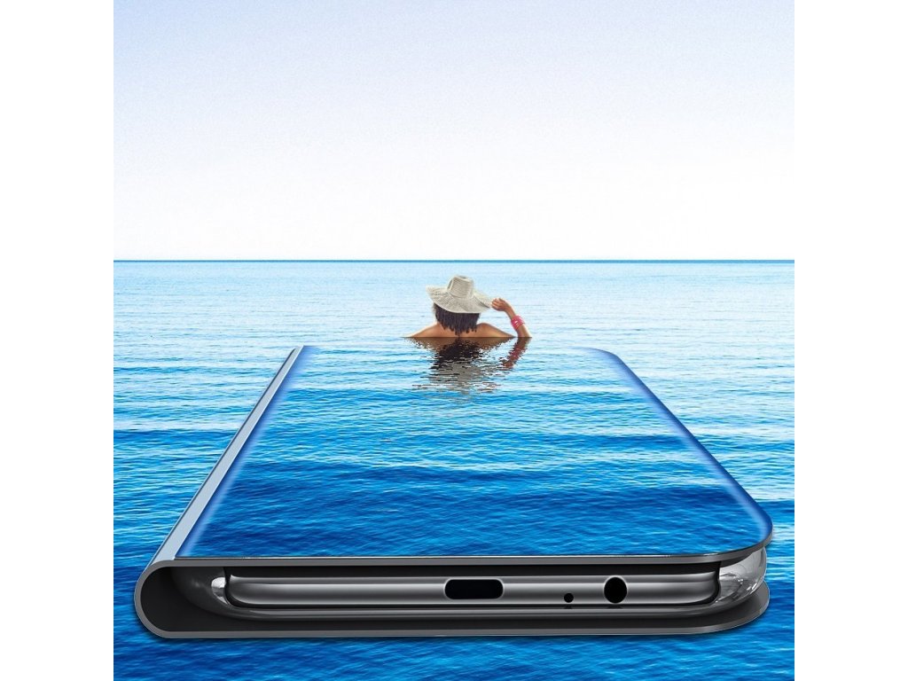 Clear View Case pouzdro s klapkou Samsung Galaxy A20s černé