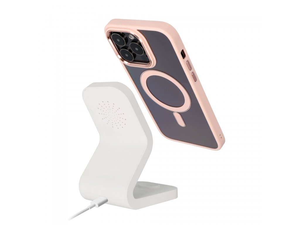 Color Edge Mag Cover case compatible with MagSafe for IPHONE 13 PRO pink