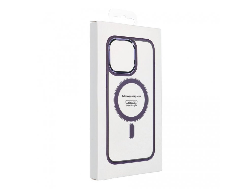 Color Edge Mag Cover case compatible with MagSafe for IPHONE 15 PLUS deep purple