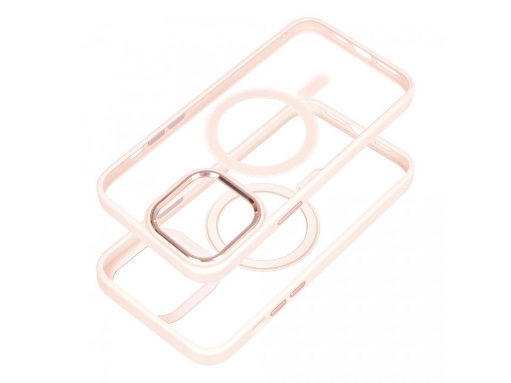 Color Edge Mag Cover case compatible with MagSafe for IPHONE 15 PLUS pink