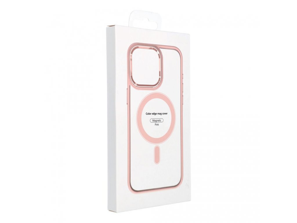 Color Edge Mag Cover case compatible with MagSafe for IPHONE 15 PLUS pink