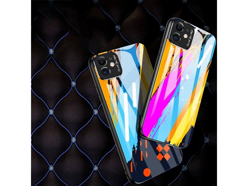 Color Glass Case pouzdro z tvrzeného skla s clonou na kameru Xiaomi Redmi Note 9 Pro / Redmi Note 9S vzorek 3