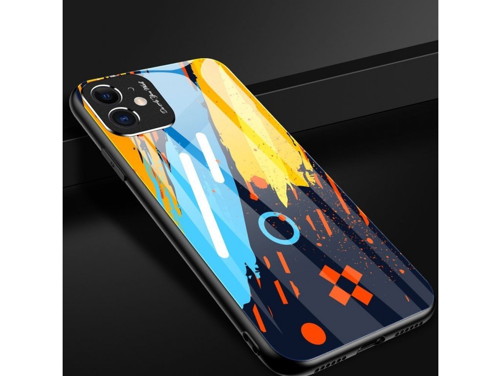 Color Glass Case pouzdro z tvrzeného skla s clonou na kameru Xiaomi Redmi Note 9 Pro / Redmi Note 9S vzorek 3