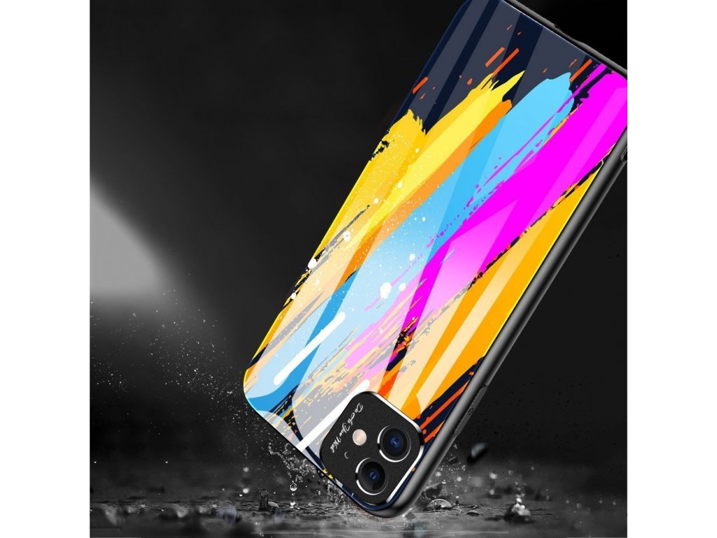 Color Glass Case pouzdro z tvrzeného skla s clonou na kameru Xiaomi Redmi Note 9 Pro / Redmi Note 9S vzorek 3