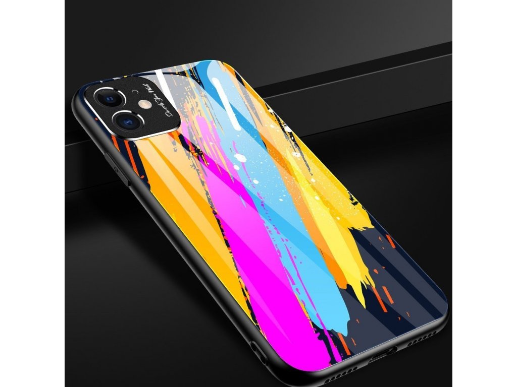 Color Glass Case pouzdro z tvrzeného skla s clonou na kameru Xiaomi Redmi Note 9 Pro / Redmi Note 9S vzorek 3